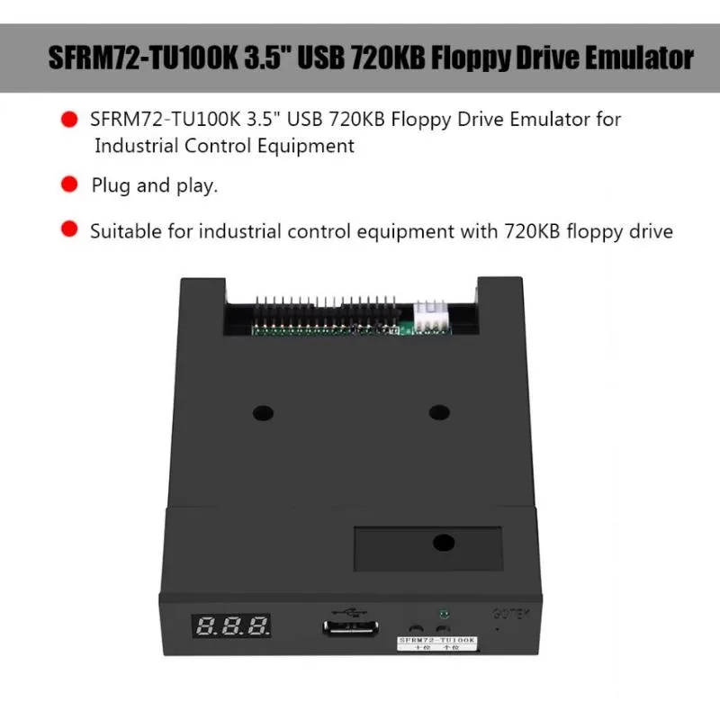 SFRM72-TU100K 3 5 USB-Diskettenlaufwerk-Emulator für industrielle Steuergeräte mit 720-KB-Foppy-Laufwerk USB-Disketten-Emulator1245K