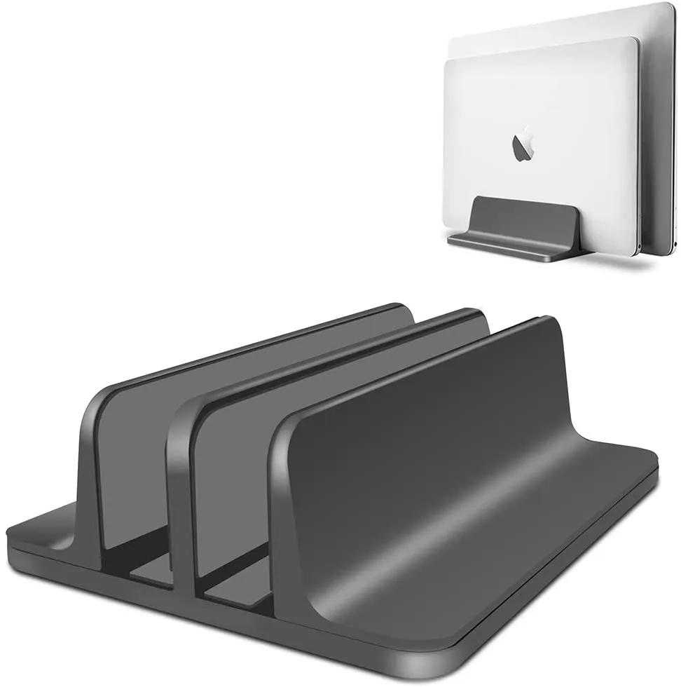 l Stojak na laptopa Regulowany Desktop Aluminiowy MacBook Stojak z regulowanym Dock Rozmiar, pasuje do wszystkich laptopów MacBooka, powierzchni, Chromebooka i gier (do 17,3 cala)