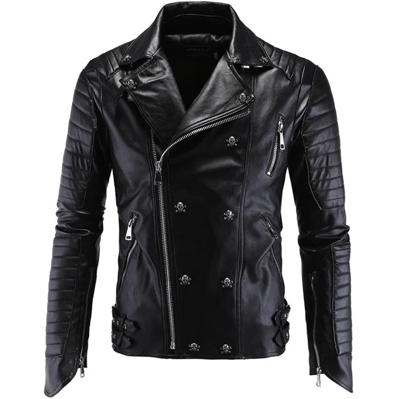Fashion Boutique Punk Slim Leather Men's Jacket Fashion Boutique Punk Slim Leather Men's Jacket