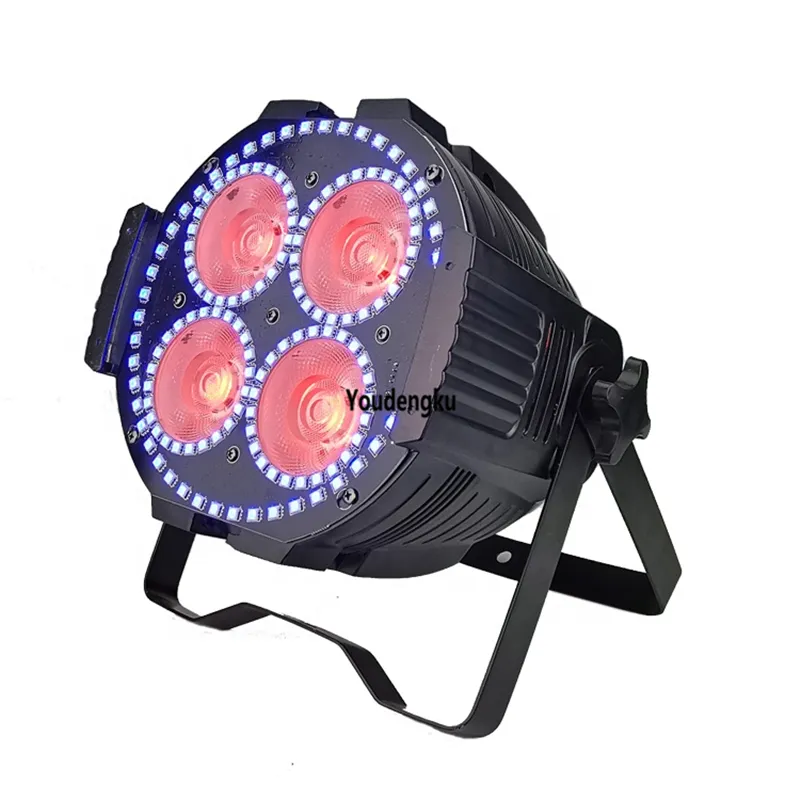 8 pieces home led par light halloween party 4 x 60w 4in1 dmx512 rgbw mini led cob par 64 light