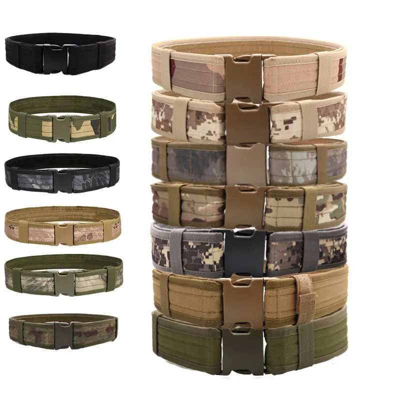 Outdoor Tactical Belt Sports Army Hunting Camo Equipment Camouflage Shooting Paintball Gear Airsoft NO10-011