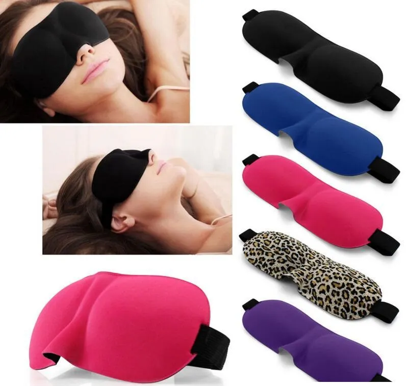 3d sömnmask naturlig sovande ögonmask eyeshade täcke skugga ögonplåster blindfold resa ögonpatch 6 färg k1237