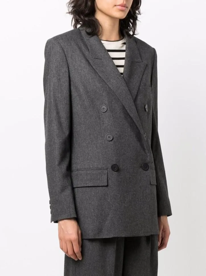 Women's Suits & Blazers 2022 Autumn And Winter Classic Fashion Gray Wool Coat Casual Blazer Jacket Women