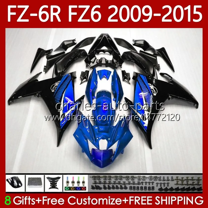 Moto Body for Yamaha FZ6 FZ 6 R N 600 6R 6N FZ-6N 09-15 Bodywork 103NO.212 FZ600 FZ6R FZ-6R 09 10 11 12 13 14 15 FZ6N 2009 2010 2011 2012 2013 2014 2015 OEM Fairings Factory Blue