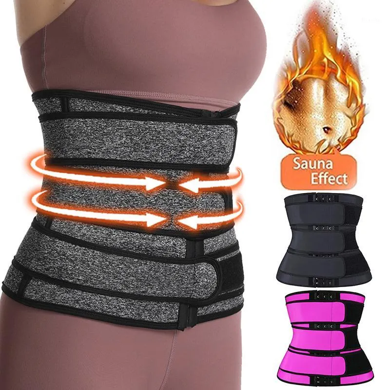 Cinture termiche per donna Cinture termiche per il sudore delle donne Scarpe da ginnastica per la vita Corsetto Tummy Body Shaper Fitness Modellazione Cinghia Rifiuti Trainer1