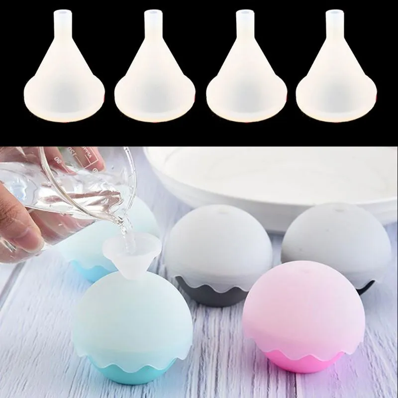 Mini Silicone Funnels for Transfer Liquid Oil Perfume Diffuser Bottle Ice Tray Molds Filling Tools Reusable