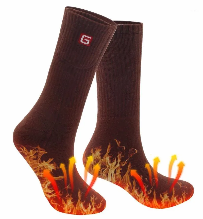 Sports Socks Woman and Man Winter Warme uppvärmd med 3,7V uppladdningsbart Li-ion-batteri Electric Health Soft för Winter1