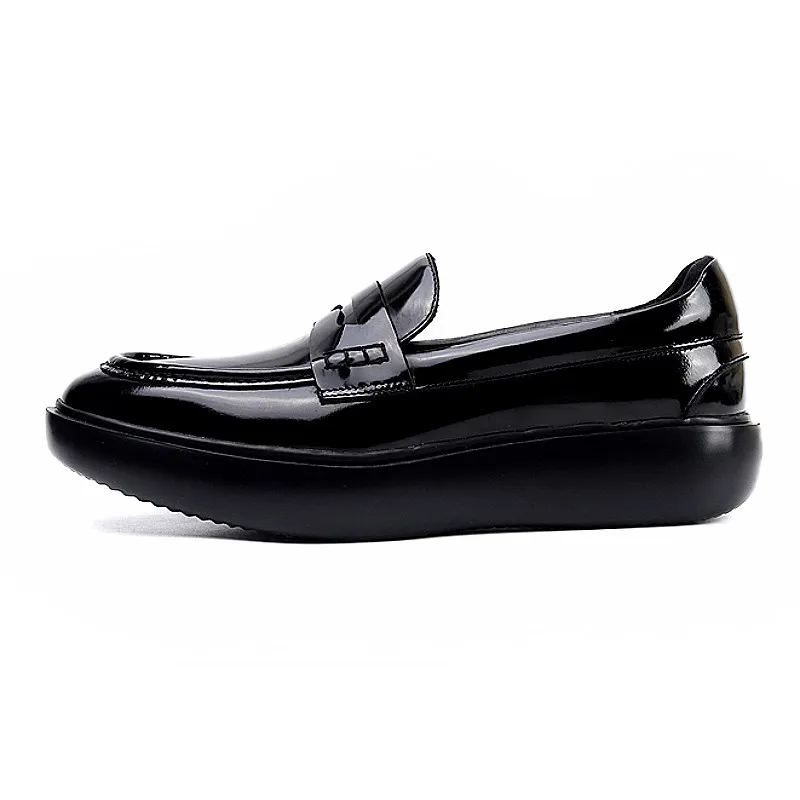 Driving Shoe New Genuine leather casual shoes High Top men s Shoes handmade Black Loafers Loafer