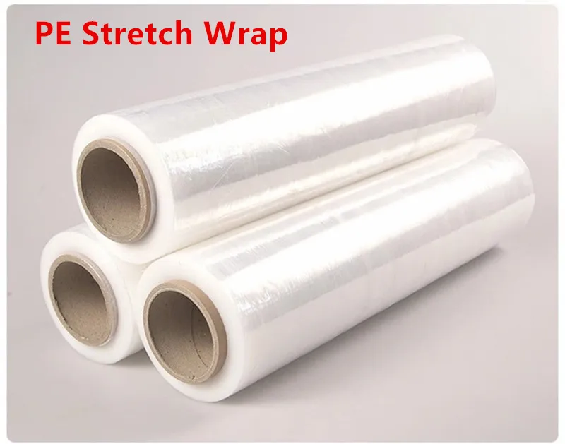 PE Stretch Wrap 50cm Clear Shrink Wrap Stretch Folia do przemieszczania i przechowywania Trwałe przylegające pakowanie ruchome folia termokurczliwa