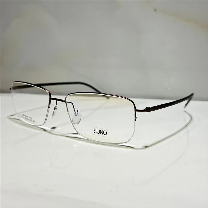 SUNO BL021 Okulary optyczne dla Unisex Style Anti-Blue Light Light Light Plac Plac Titanium Ramka z pudełkiem