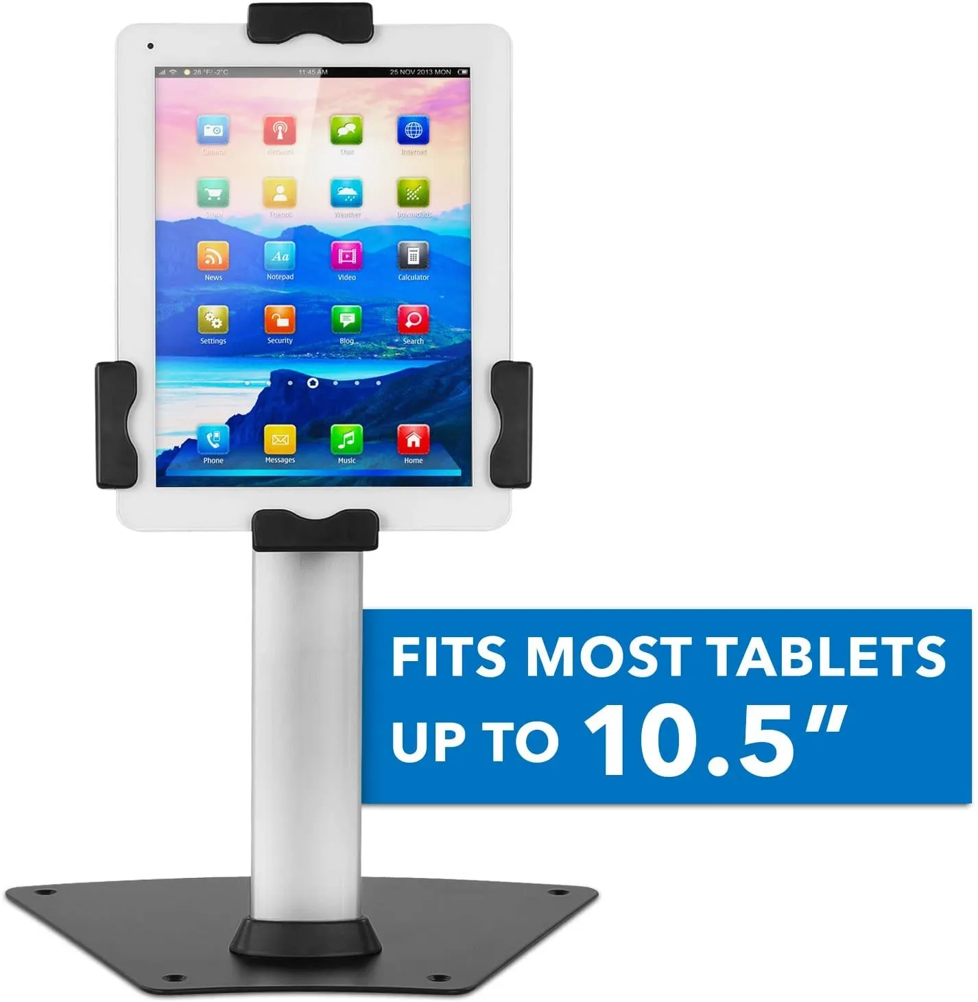 Sécurisé Universal Tablet Kiosk POS - Verrouillage Tablette POS Comptoir Support Réglable Pince pour iPad 7, iPad Mini, Samsung Galaxy Tab