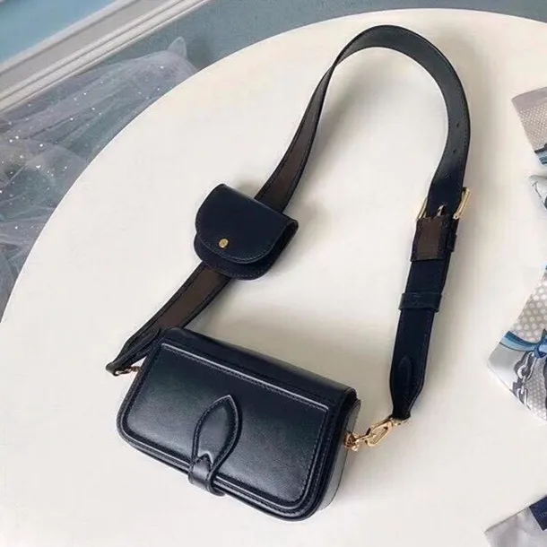 Äkta läderdesigner crossbody väskor cross body påse tvilling set satchel mode axel väska handväska för kvinnor män presbyopisk mini axelväska lady dicky0750