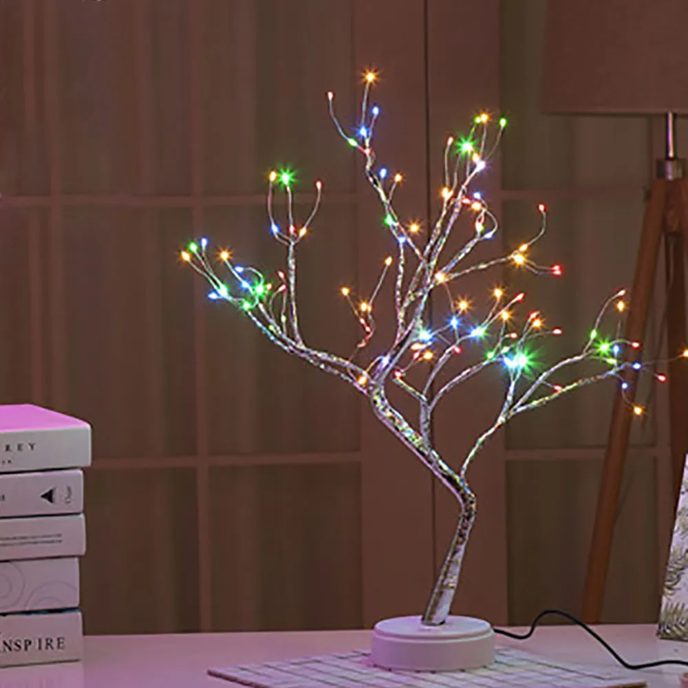 108 LED Tree Shaped Bonsai Style LED Lamp With Touch Switch Control DIY USB  Bedtime Reading Light For Christmas Decor And Gifts From Nhuji, $21.99