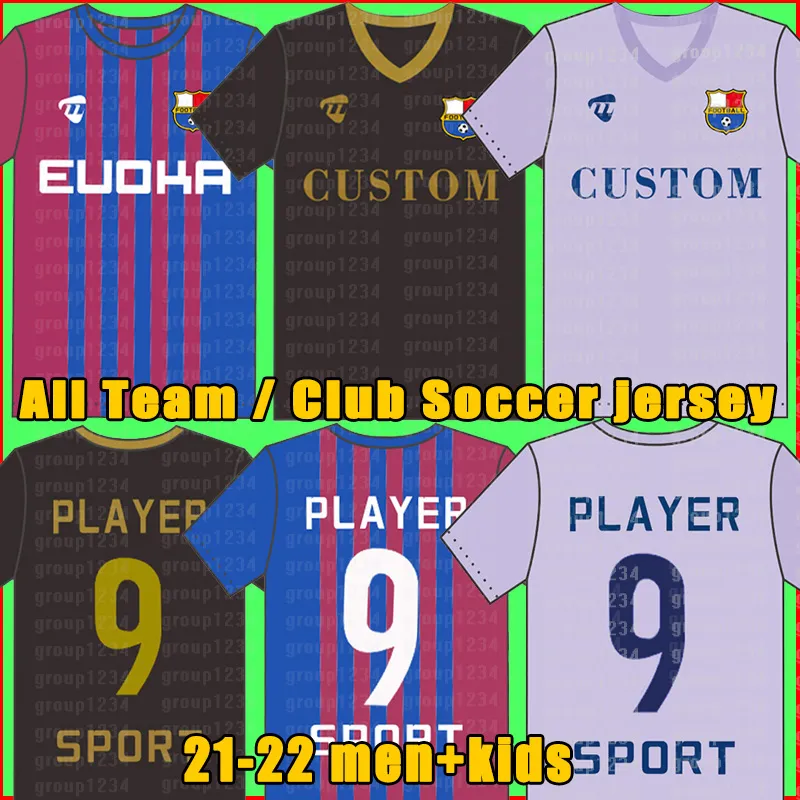 Thaïlande Top Qualité 21 22 Tous les maillots de football de l'équipe 2021 2022 Maillots de football Logo personnalisé Nom du joueur Numéro Maillot de football 66