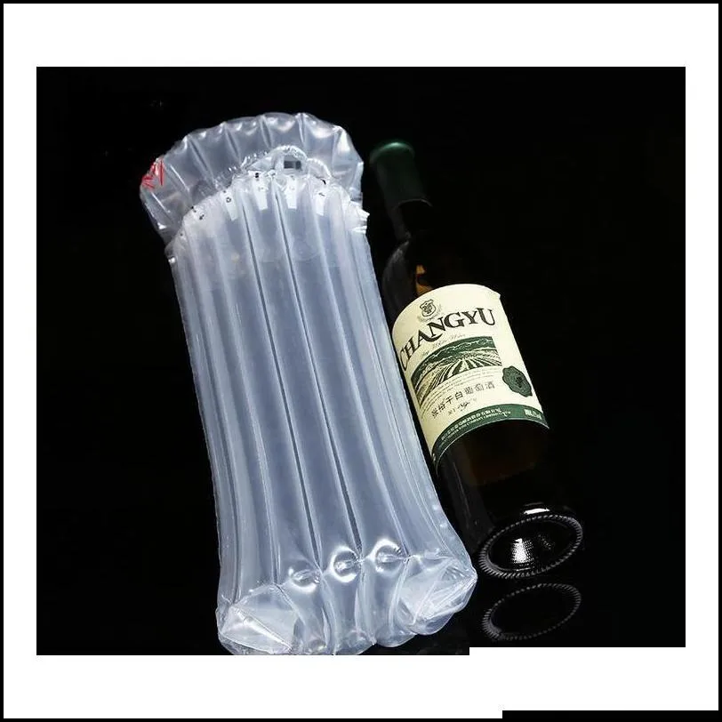 32X8cm Air Dunnage Bag Air Filled Protective Wine Bottle Wrap Inflatable Air Cushion Column Wrap