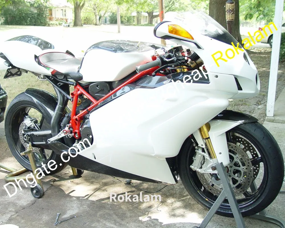Ducati için ABS plastik 999 749 749R Motosiklet Fit 2005-2006 749s 999R 05-06 tüm beyaz motosiklet karoseri kapasiteleri (enjeksiyon kalıplama)