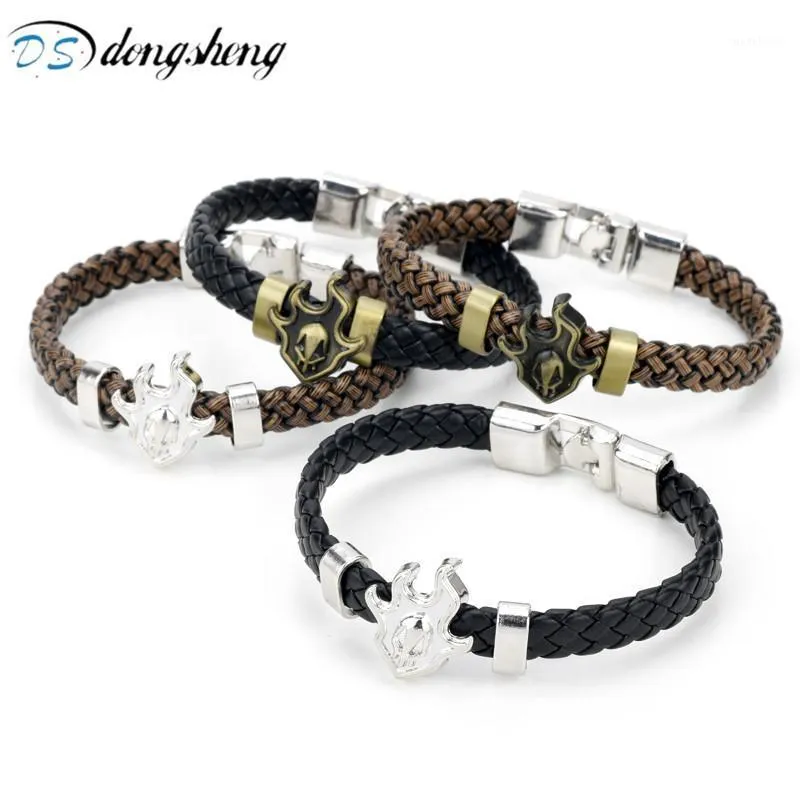 Lien, Chaîne Dongsheng Anime Bijoux Tissage Bleach Bracelets Noir Bronze Bracelet En Cuir Bracelet Pour Femmes Hommes Cosplay Souvenir Corde Bracelet