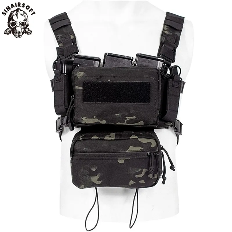 Gilets tactiques militaires Airsoft Gilet de l'armée Combat Assault Plate Carrier Chest Rig Sac CS Vêtements de plein air Gilet de chasse Multicam 201214