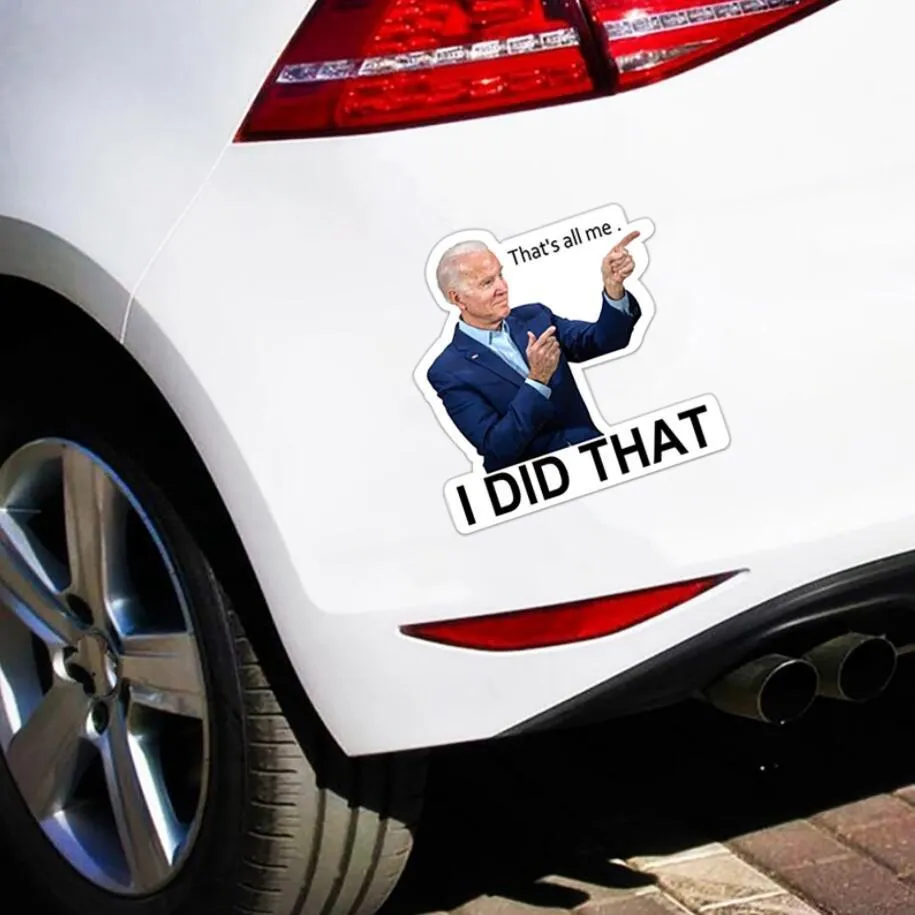 Let`s Go Brandon Flags Sticker For Car Trump Prank Biden PVC Stickers Funny Sticker That`s All Me I Did That