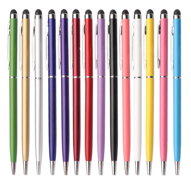 Mini capacitive touch screen metal pen Ballpoint pens Toothpick pen Can customize logo