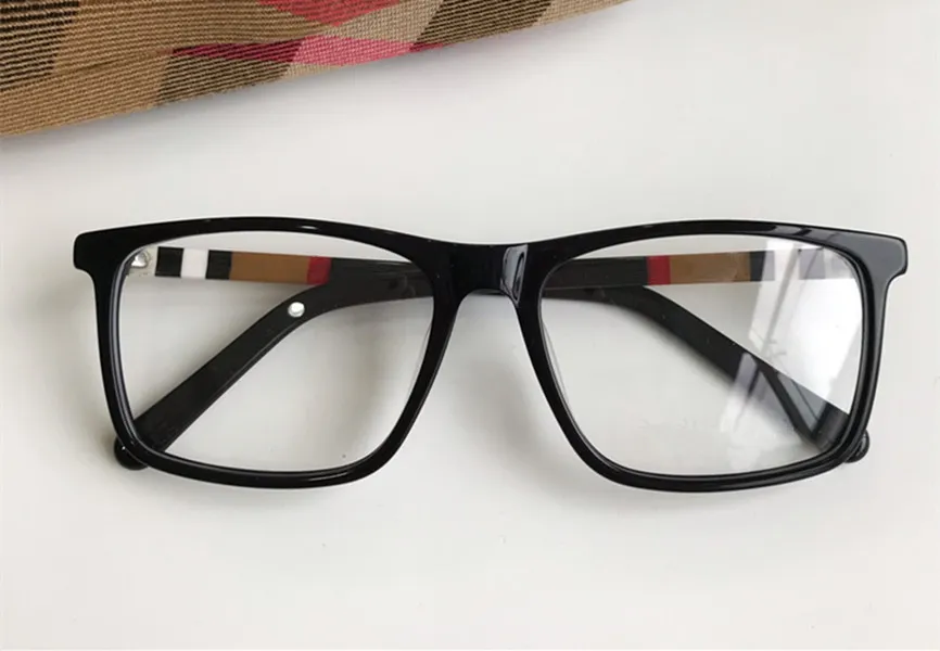 Newarrival Quality concise rectangular unisex glasses frame 54-17-140 plaid designer for prescription glasses pure-plank fullset case