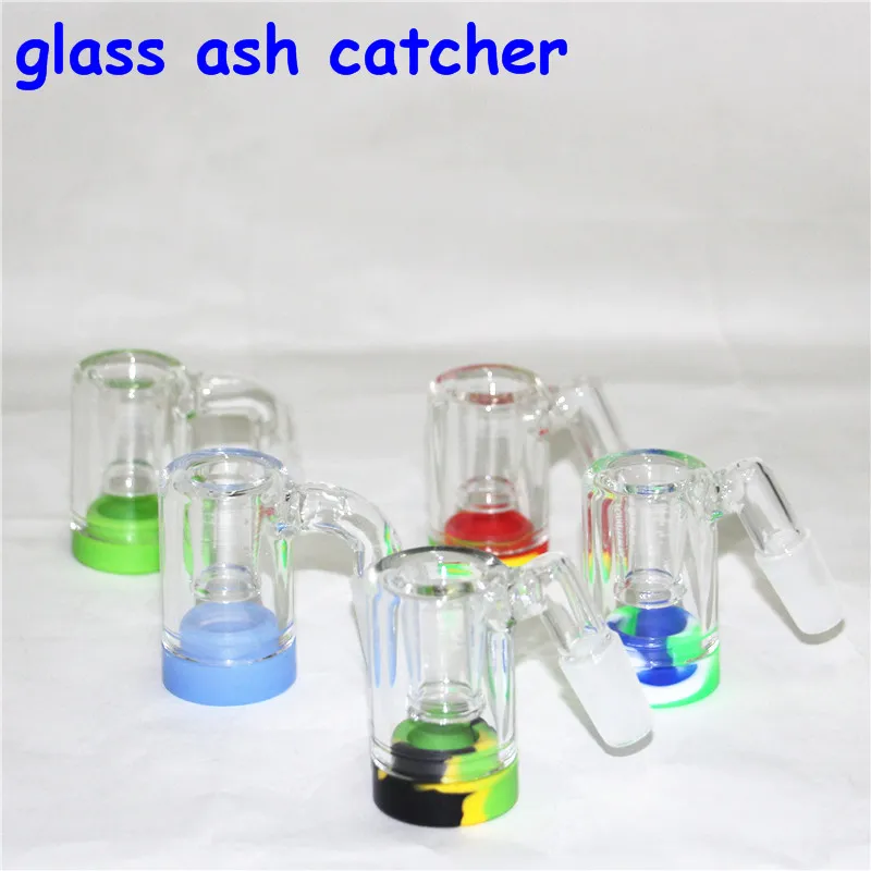 narguilés verre cendrier Dab Straw Pipes avec des pointes de quartz de 10 mm Oil Rigs Silicone Smoking Pipe rig