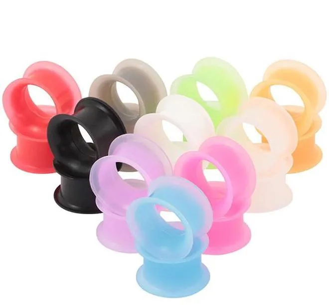 Tunnel Jewelry Multi Body Calibri Ear Ear Size 3-25mm Soft Stretchers Sile 100pcs Colors From Plugs