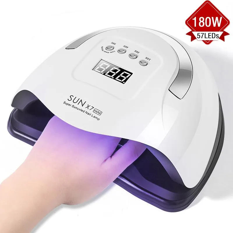 NYHET 180W / 80W / 120W UV LAMP NAIL DRYER PRO 57/45 LED Manicure Ice Lamp 10/30 / 60 / 99S Smart Timing Tork Gel Snabb leverans