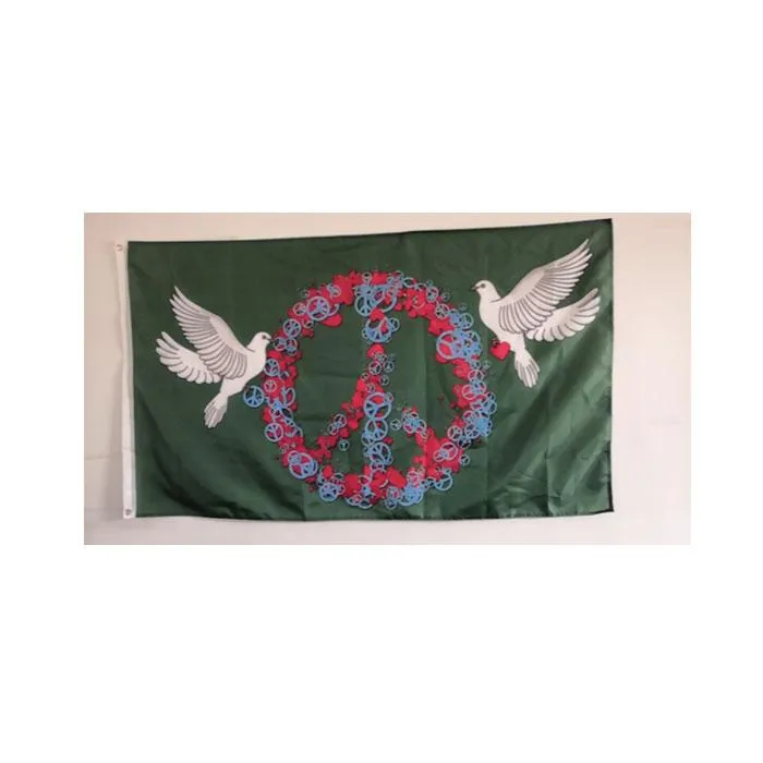 Dove of Peace Oxford Flags 3x5 FT 100D Wysokiej Jakości Banery do Dekoracji Prezent Podwójny Szycie Poliester Reklama
