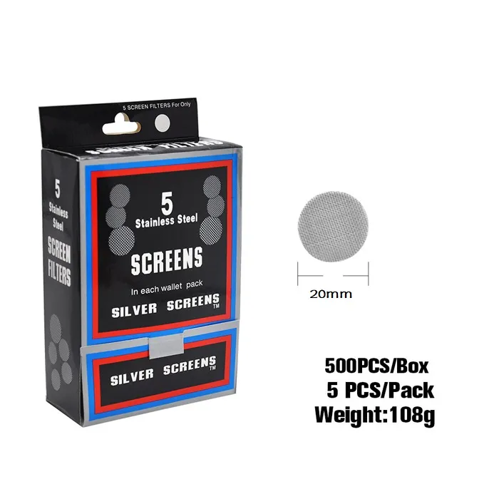 Schermi per pipe da fumo Rete di combustione metallica Colore argento oro per banger al quarzo Fumo per tubi di tabacco Filtri per tubi di diverso diametro Bong Dab Strumento di supporto per la combustione