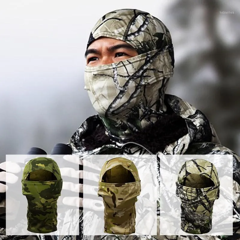 Tactique Masque Complet Hommes Hiver Chaud Cou Garde Écharpe Camouflage À Séchage Rapide Vélo Chapeau Capuche Militaire Paintball Coiffures Cyclisme Caps Masques