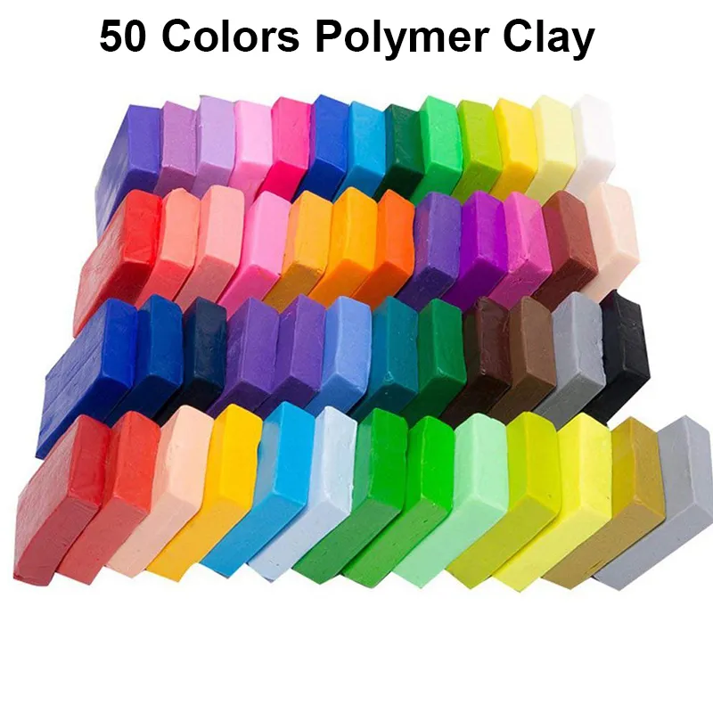 50 Colors Polymer Clay, Diy Soft Molding Craft Oven Baking Clay