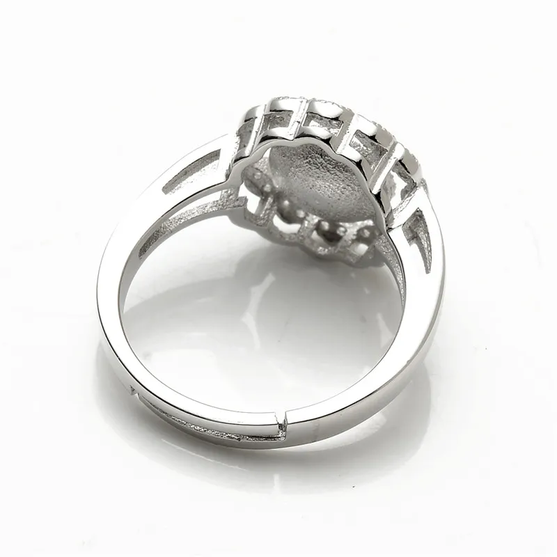 Жемчужное кольцо, гору круглого лица, кольцо, выводы ювелирных украшений 925 Стерлинговое серебро, сделано 5 штук 303а