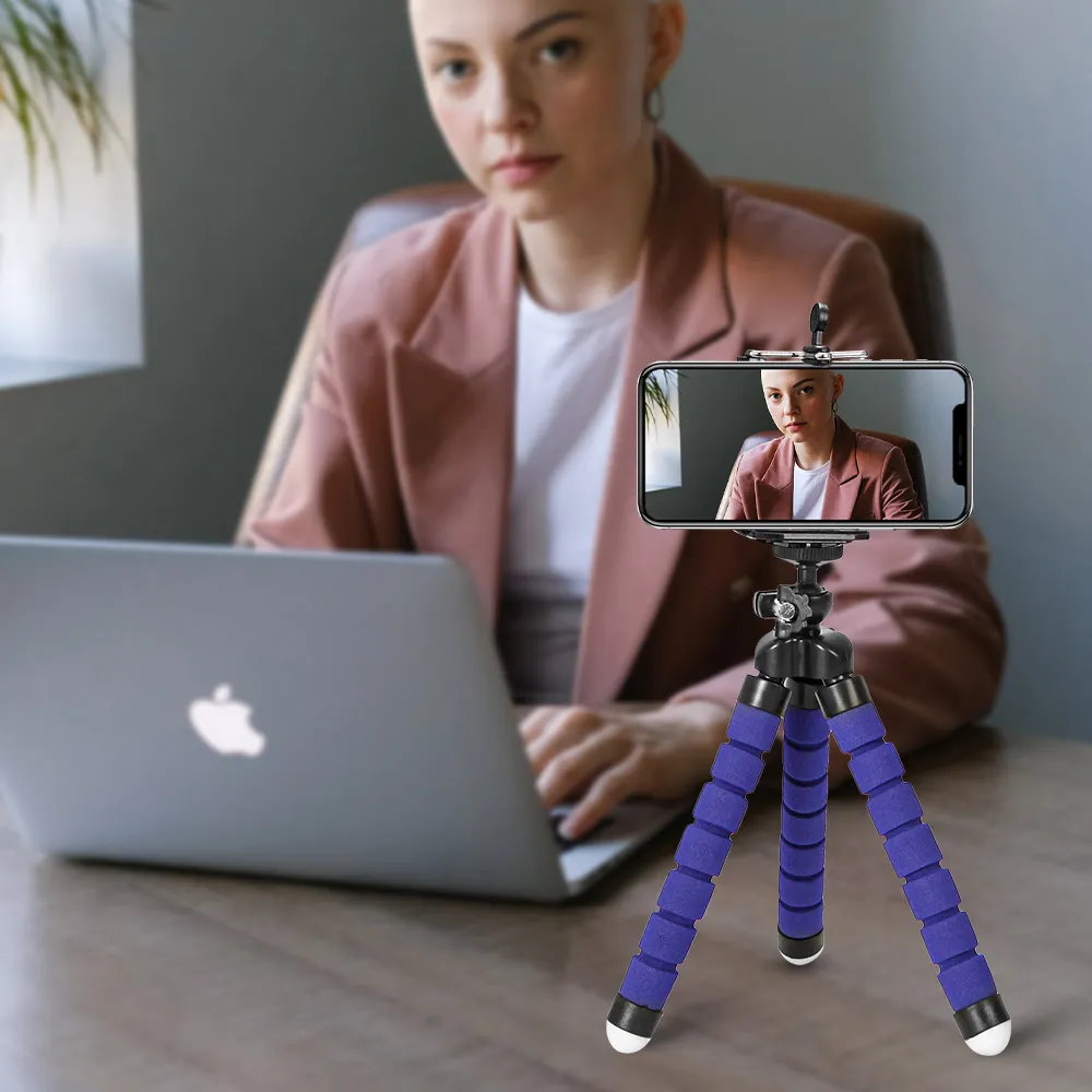 Treppiede Flessibile Portatile Per Fotocamere Digitali E Videocamere – Gambe Estensibili 15-20cm, Testa A 360°, Leggero In Alluminio