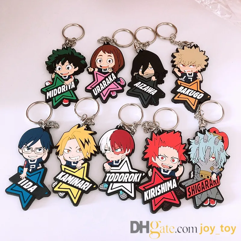 Wholesales 10 Pieces/lot PVC Anime My Hero Academia Shoe Charms