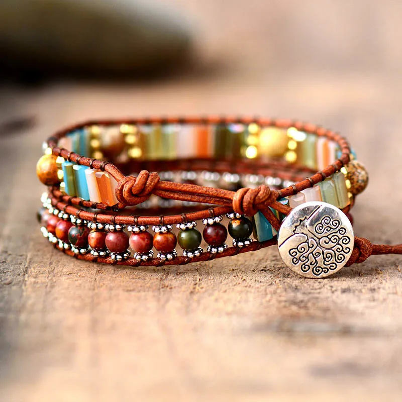 Vintage boho wrap bracelet sales