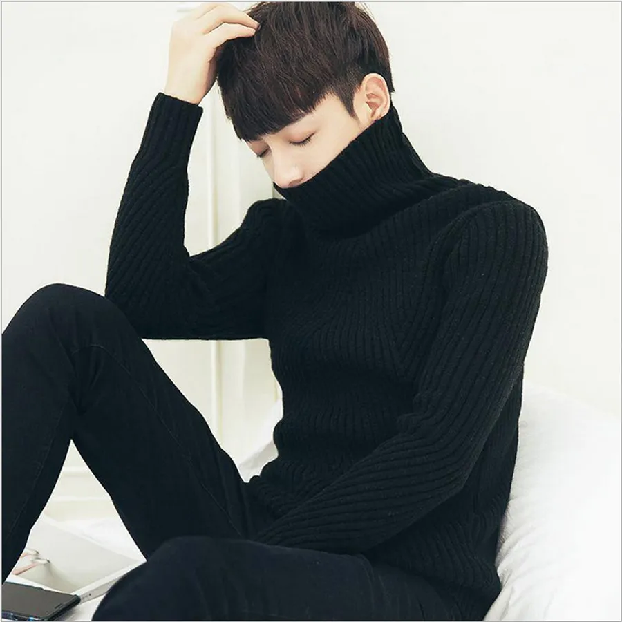 Thick Cashmere Mens Knitted Sweater With White And Black Ivory Turtleneck Sweater Winter Pullover With Turtle Neck 201117 From Bai04 65.28 DHgate.Com