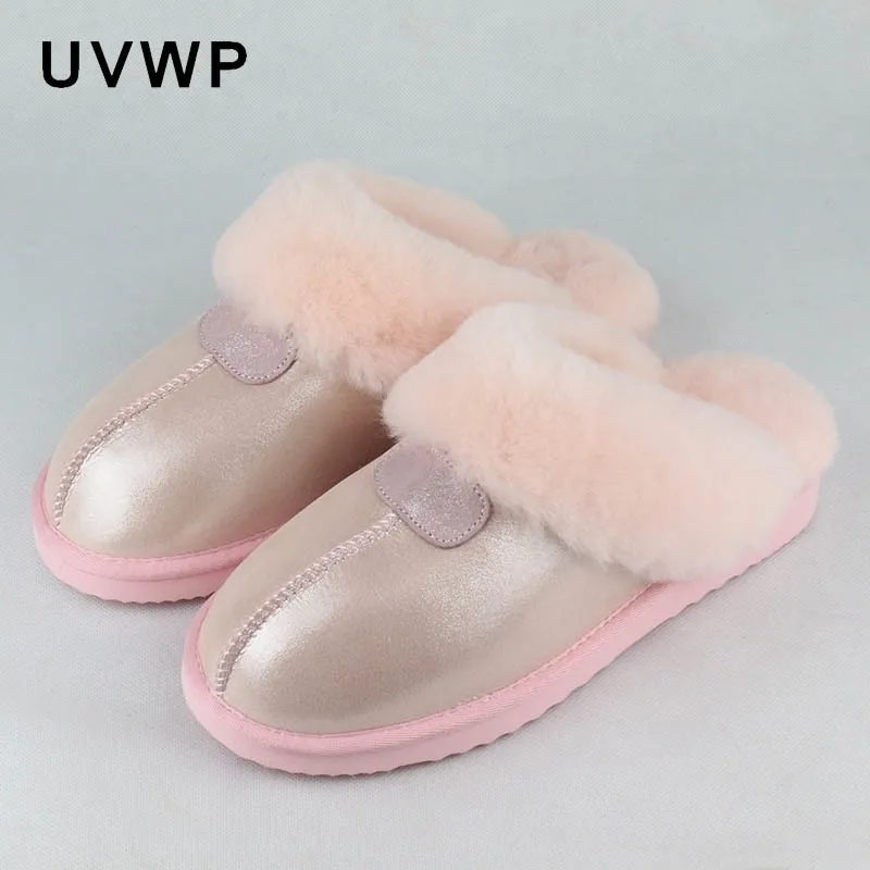 Natural Sheepskin Fur Fashion Female Winter Women Warm Indoor Slippers Top Quality Soft Wool Lady Home Shoes Y200107 GAI GAI GAI