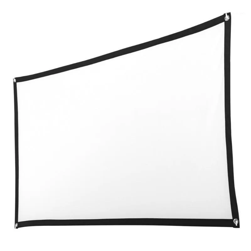 Projectieschermen elektrisch gemotoriseerd wandmontage projectorscherm voor thuis, bioscoop, kantoor, 120 inch 16: 9, 4K Ultra HD en Active 3D-klaar 2