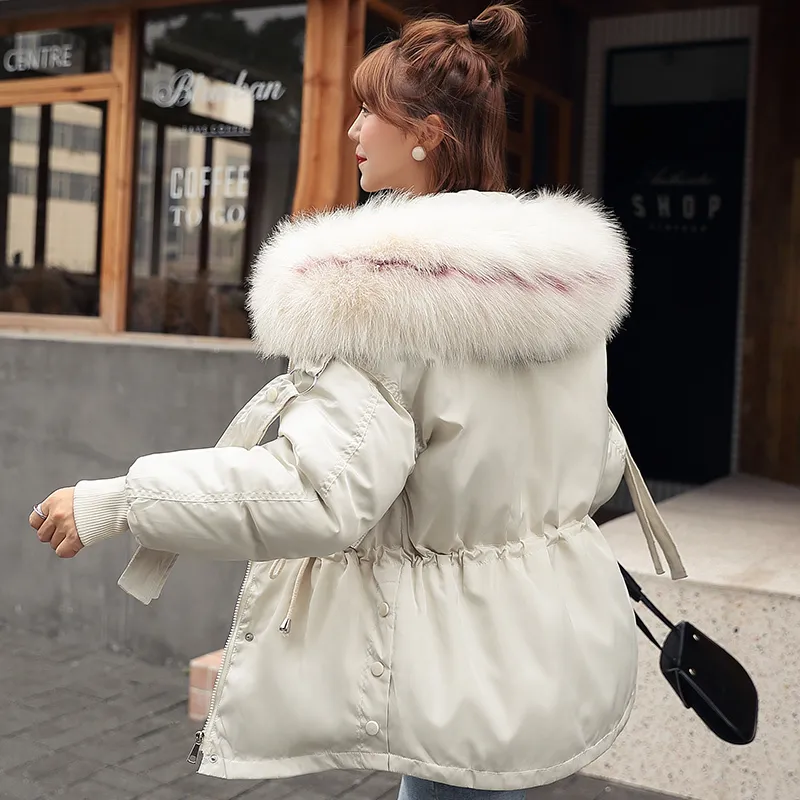 Winter Womens Cotton Padded Parka Kids Jackets Boys With Fur