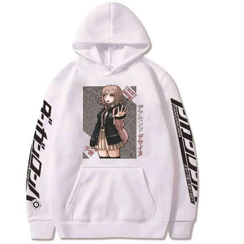 Chiaki Nanami Danganronpa Hoodies 2024 Fashion Harajuku Kawaii Print Manga Sweatshirt for Women Girls