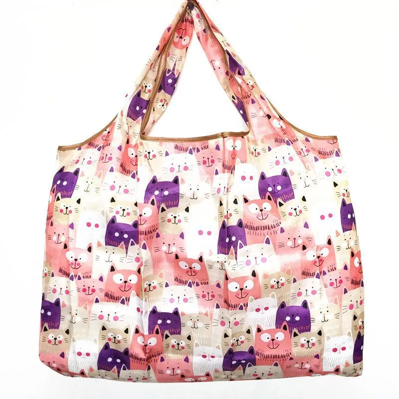 Foldable Reusable Bag Shopping Bags Cute Bear Nylon Foldable