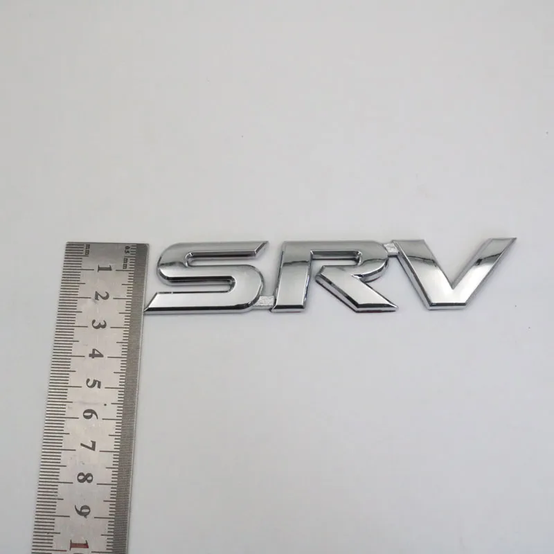Voor Toyota SRV Embleem 3D Brief Chroom Zilver Auto Badge Logo Sticker241b