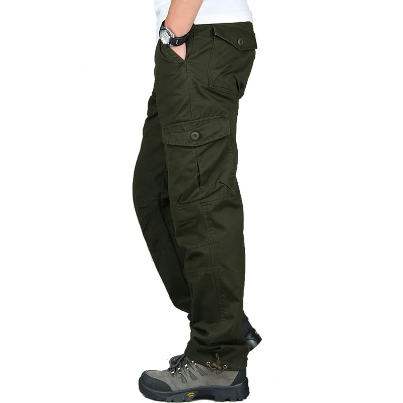 Männer Gerade Streetwer Taktische Hosen Frühling Herbst Armee Cargo Hosen Beiläufige Lange Hosen Pantalon Homme Plus Größe LJ201104