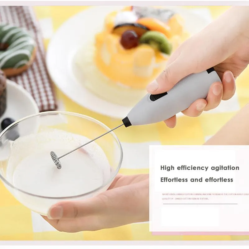 Electric Handheld Automatic Egg Beater Coffee Foamer Drink Mixer Whisk  Cooking Stirring Tools