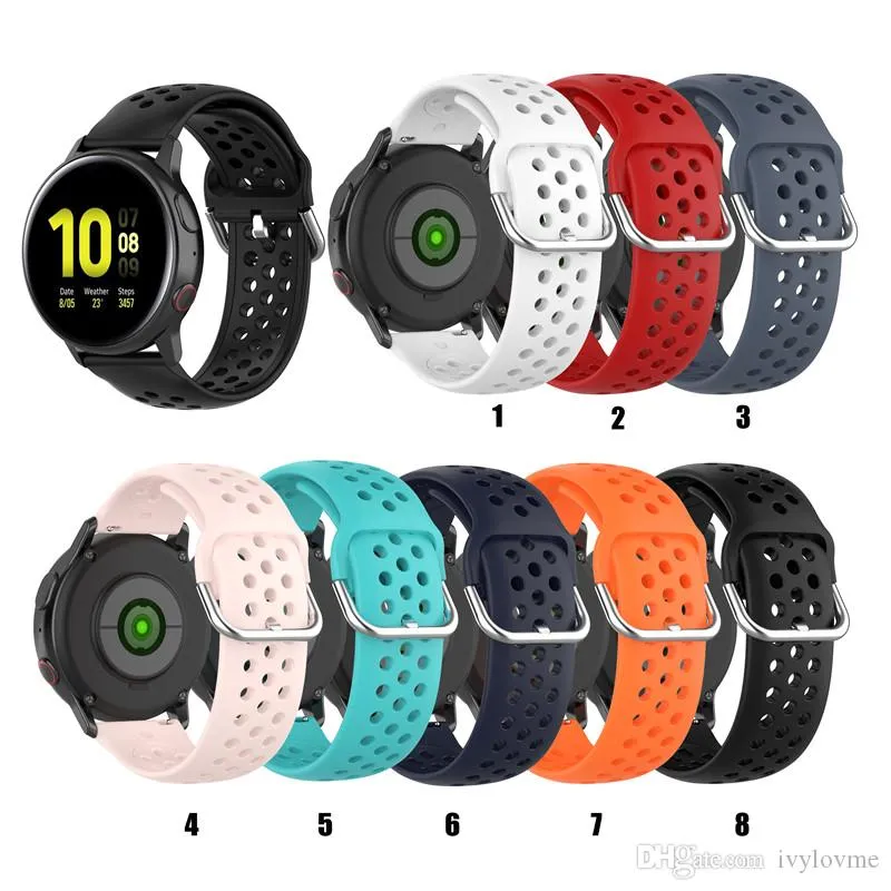 20mm 22mm siliconen vervanging horlogeband voor Xiaomi horloge kleur voor Samsung Galaxy Watch42mm Polsband voor Huawei GT2 46mm