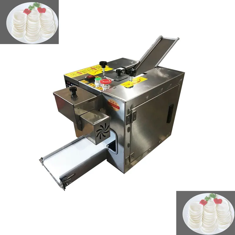 Electric dumpling skin roti maker/dumpling wrapper making machine/wonton sheet making machine with no waste