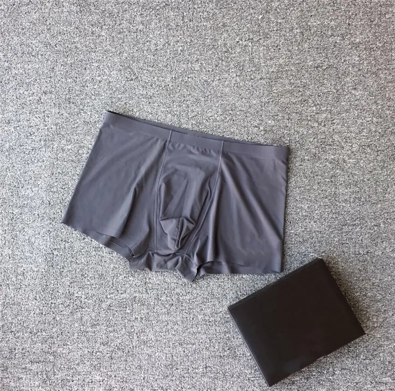 New Male Panties Underwear Boxers For Men Cueca Men`s Shorts Ice Silk Mens Long Underwear Boxers Wholesale
