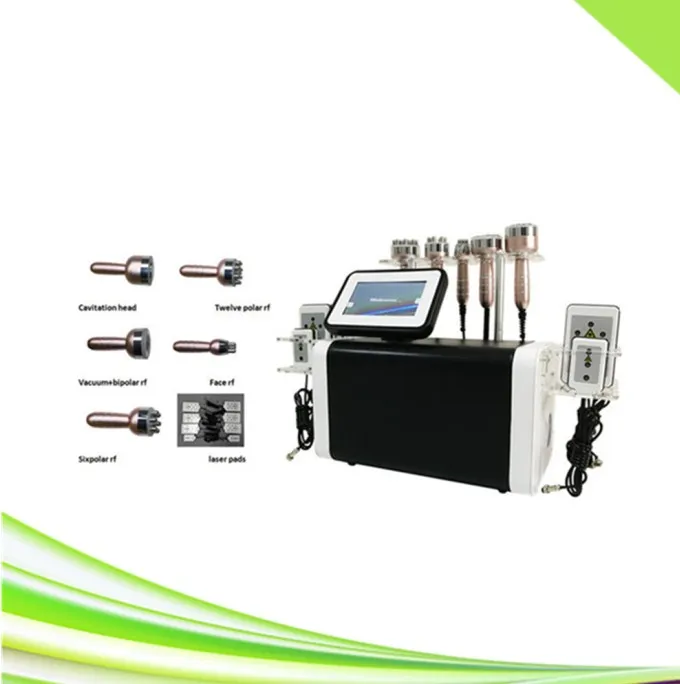 spa 6 in 1 ultrasound cavitation lipolaser acne treatment anti aging rf cavitation slimming machine