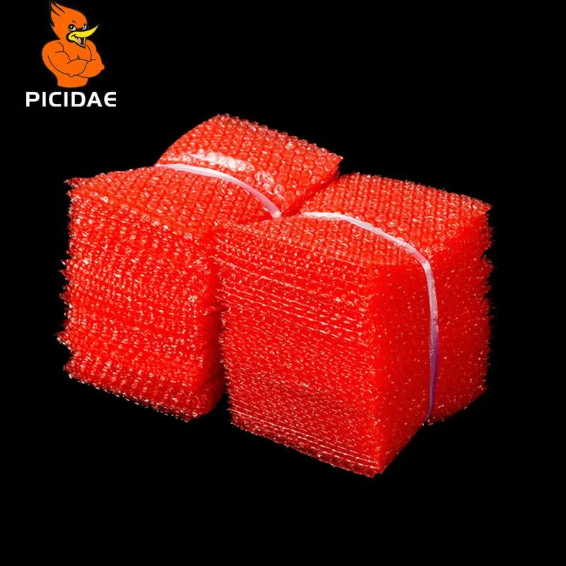 Rote farbe doppelfilm blase taschen / kunststoff pe zwei 2 schicht verpackungsumschläge / antistatische stoßfeste gepolsterte beutel blase tasche